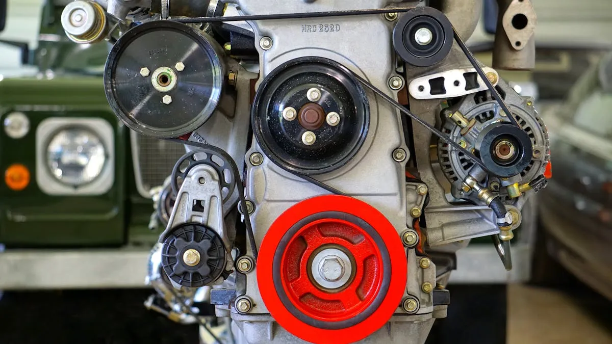 Disassembled pressure washer pump with components laid out for rebuild