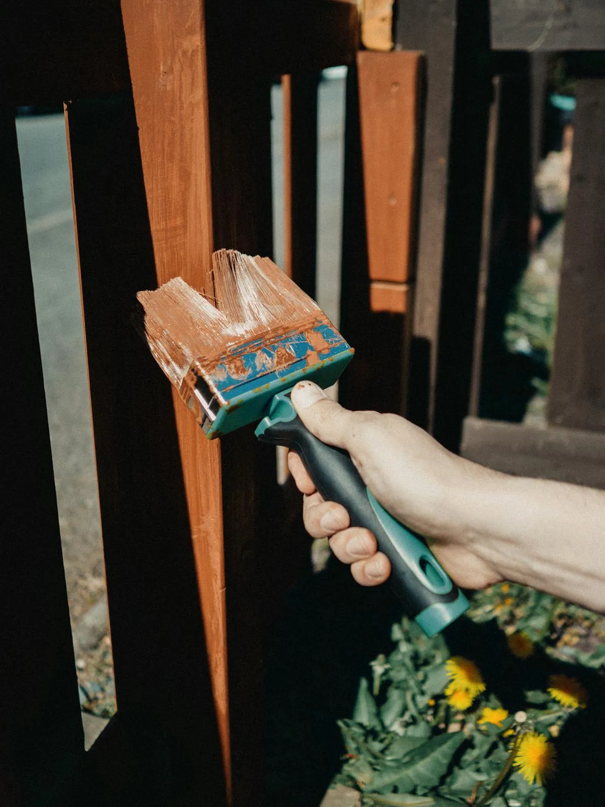 Pressure washing composite decking with proper technique and low pressure